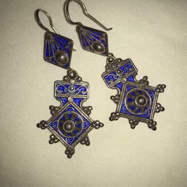 Moroccan sterling silver earrings