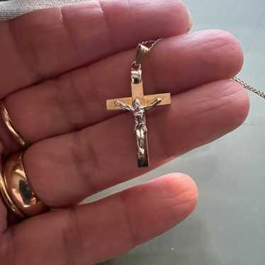 Rare 1940’s Vintage B.A.B 1/20th 12K Gold Cross N… - image 1