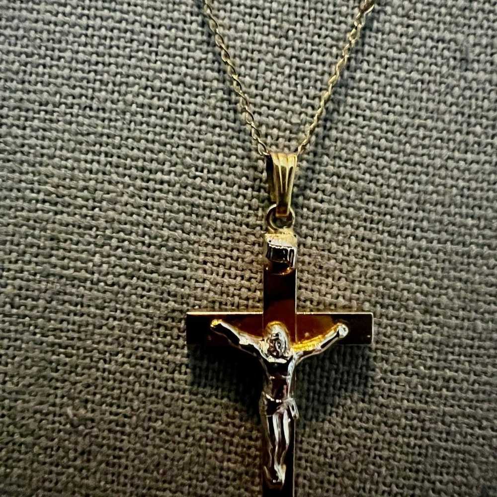 Rare 1940’s Vintage B.A.B 1/20th 12K Gold Cross N… - image 3