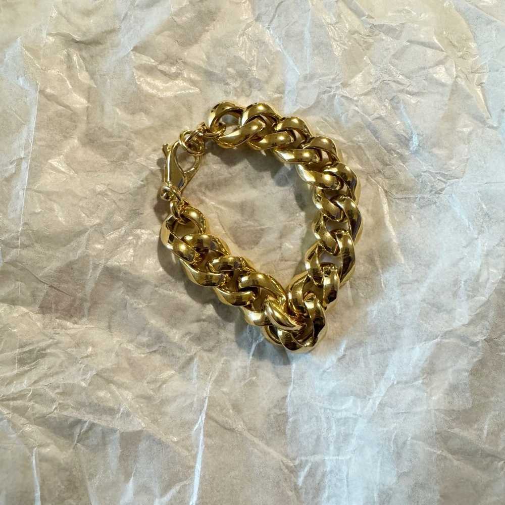 Vintage OTC-Italy 18k gep-bz chain link bracelet … - image 1