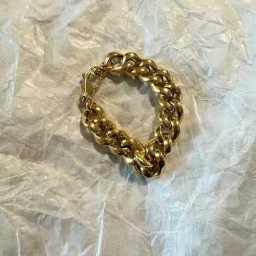 Vintage OTC-Italy 18k gep-bz chain link bracelet … - image 1