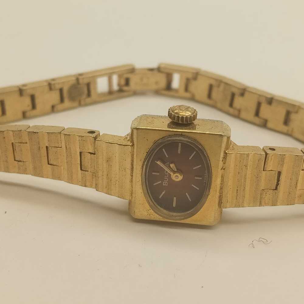 Gold Toned Vintage Wind Up BULOVA Woman - image 1