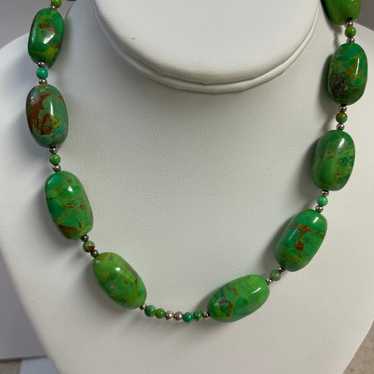 Vintage BARSE Design Green Turquoise and Orange Coral Strands outlet Necklace