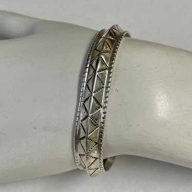 Vintage Sterling Silver Navajo Bracelet - image 1