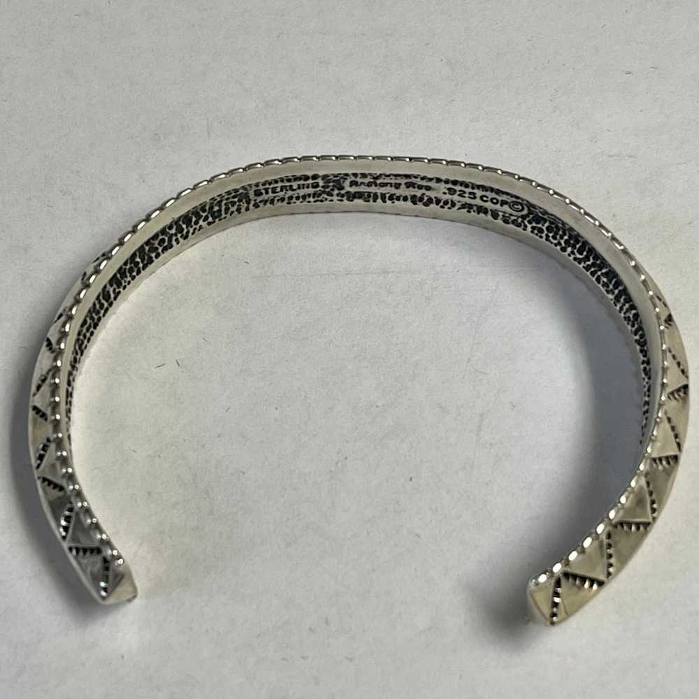 Vintage Sterling Silver Navajo Bracelet - image 4