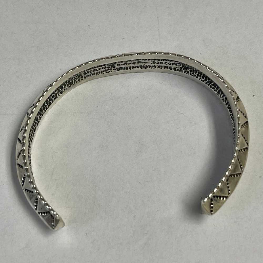 Vintage Sterling Silver Navajo Bracelet - image 5