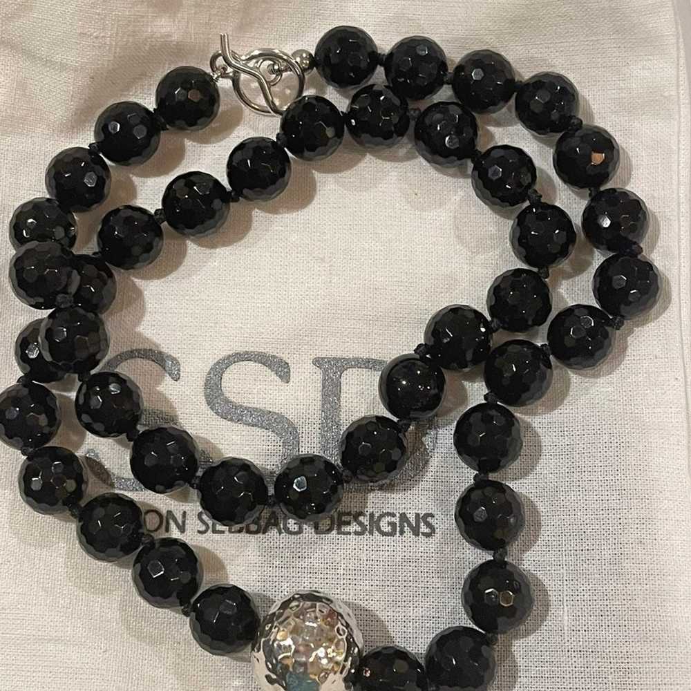 Simon Sebbag Designs Sterling Black Onyx Necklace - image 1