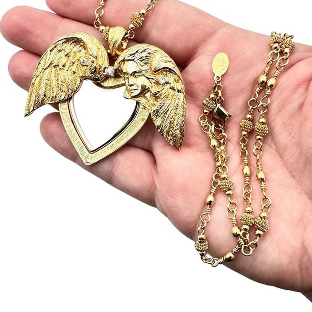 Kirks Folly Womens Necklace Crystal Angel Wings L… - image 4