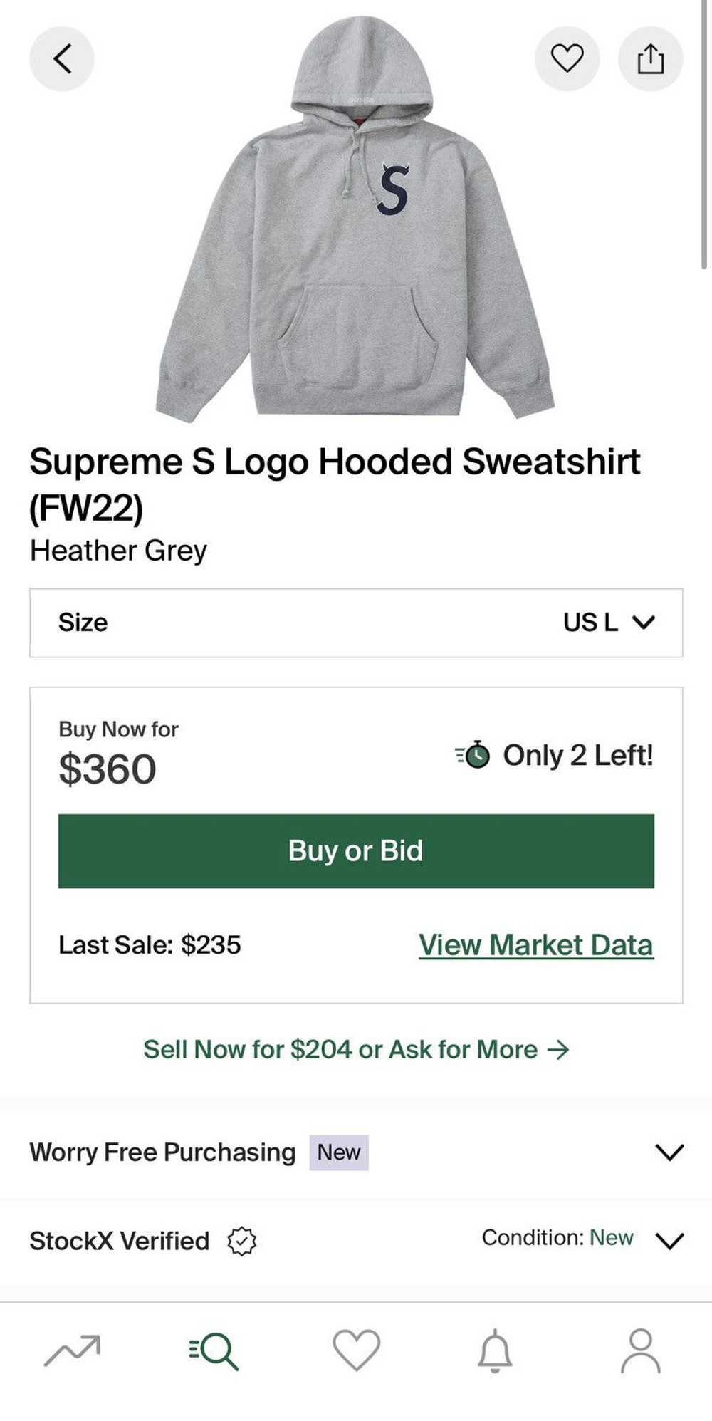 Supreme SUPREME S Logo Hooded Sweatshirt ‘Heather… - image 12