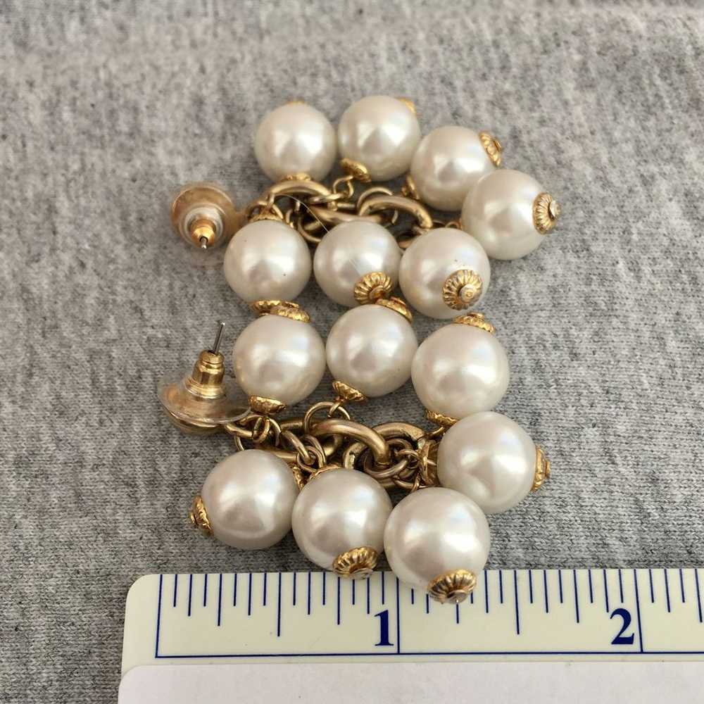 Vtg Pearl cluster earrings - image 4