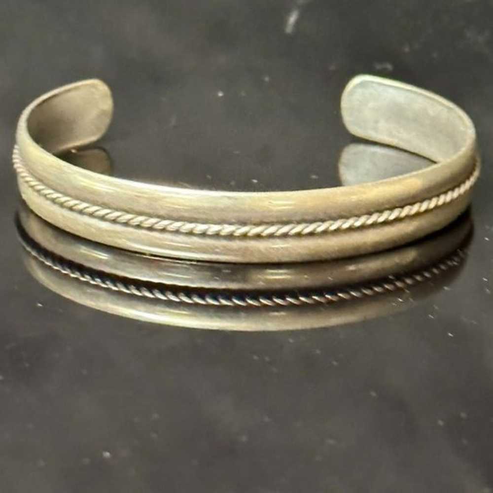 Sterling Silver Mexico Mexican Cuff Bracelet 925 … - image 1