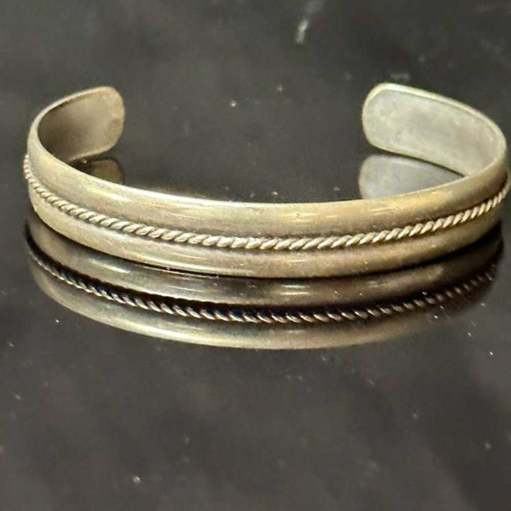 Sterling Silver Mexico Mexican Cuff Bracelet 925 … - image 3