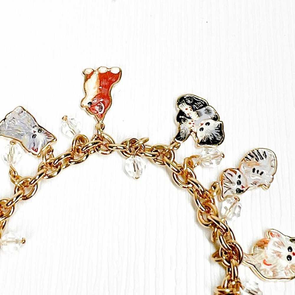 Enamel Cat Charm Bracelet - Bradford Exchange - 1… - image 7