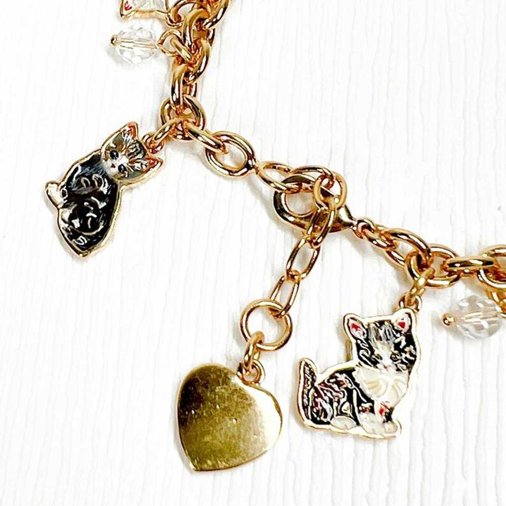 Enamel Cat Charm Bracelet - Bradford Exchange - 1… - image 8