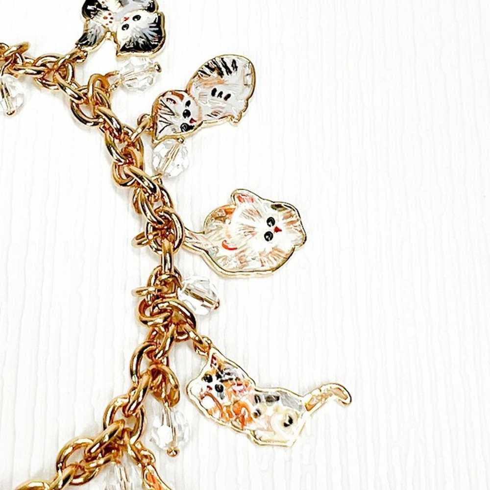 Enamel Cat Charm Bracelet - Bradford Exchange - 1… - image 9