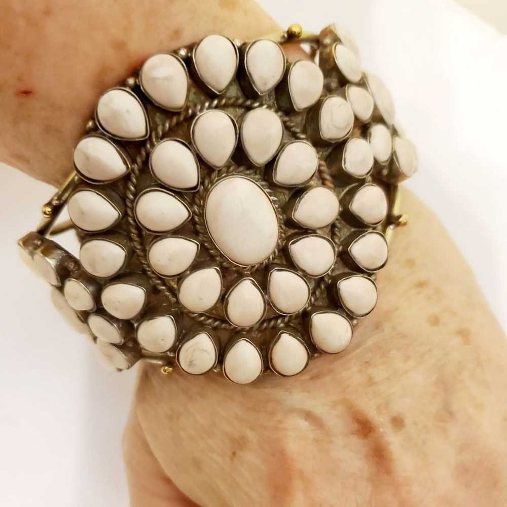 Multi Stone Off White Varisite Bracelet - image 1