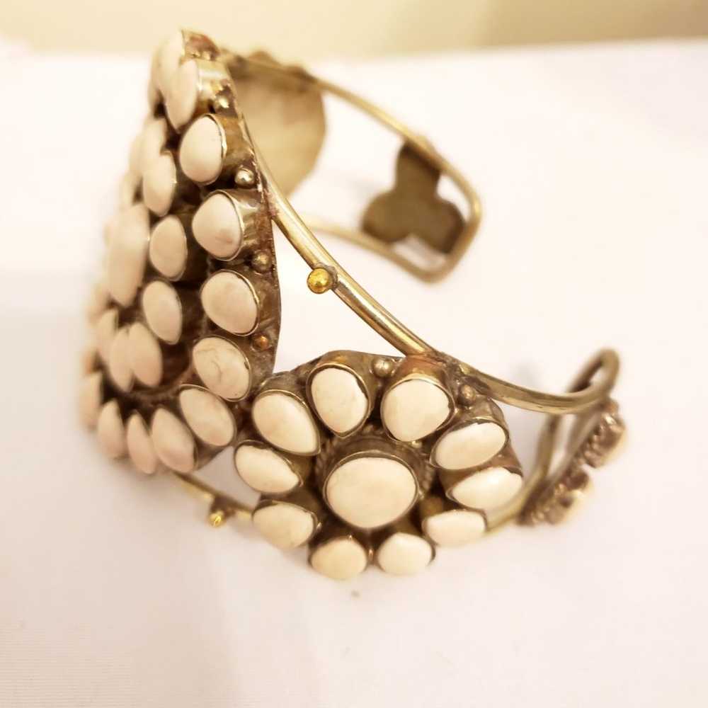 Multi Stone Off White Varisite Bracelet - image 5