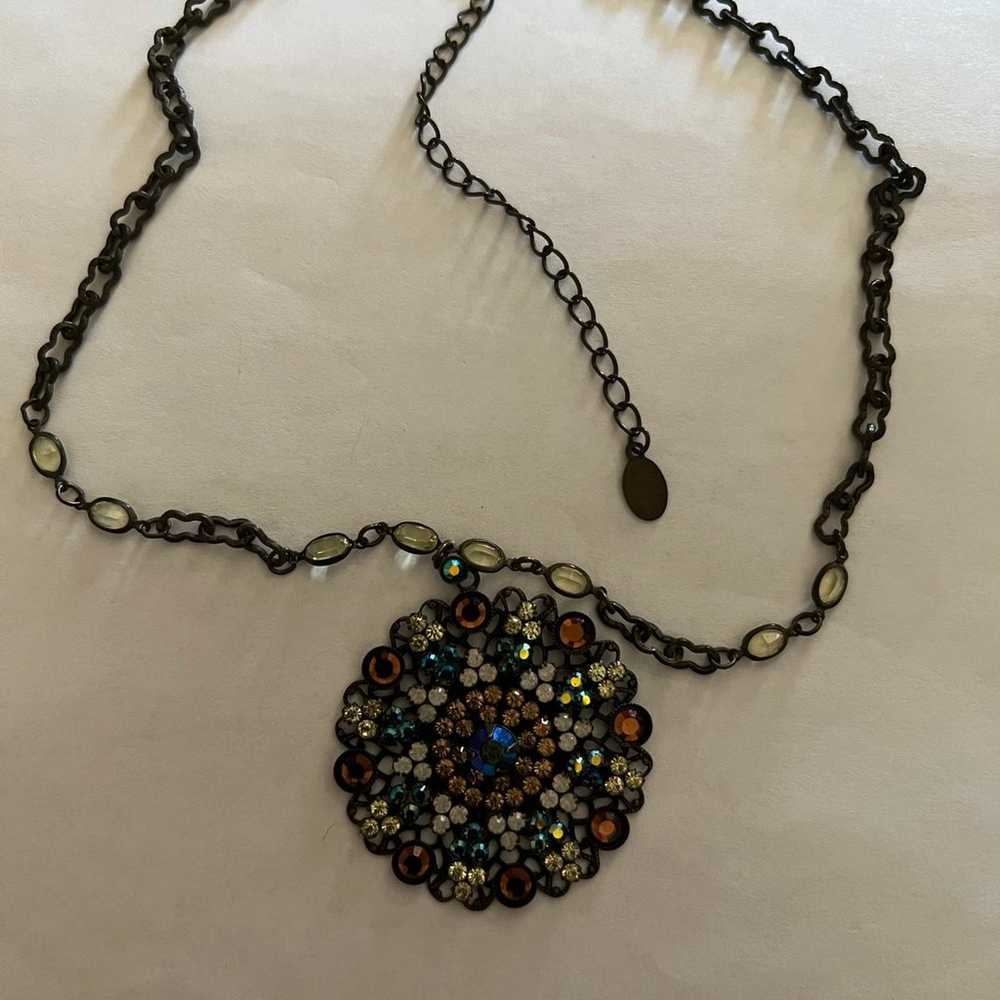 Retired Vintage Sorrelli Pendant Necklace 16inches - image 3