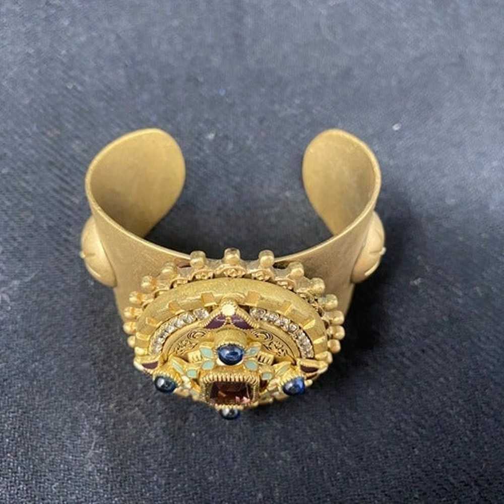 Juicy Couture Gold Cuff Bracelet with Gems - image 2