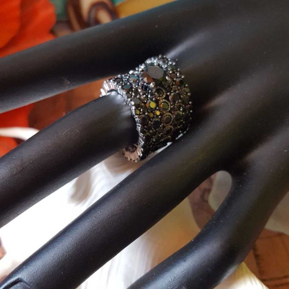 Black Spinel Band Rings - image 11