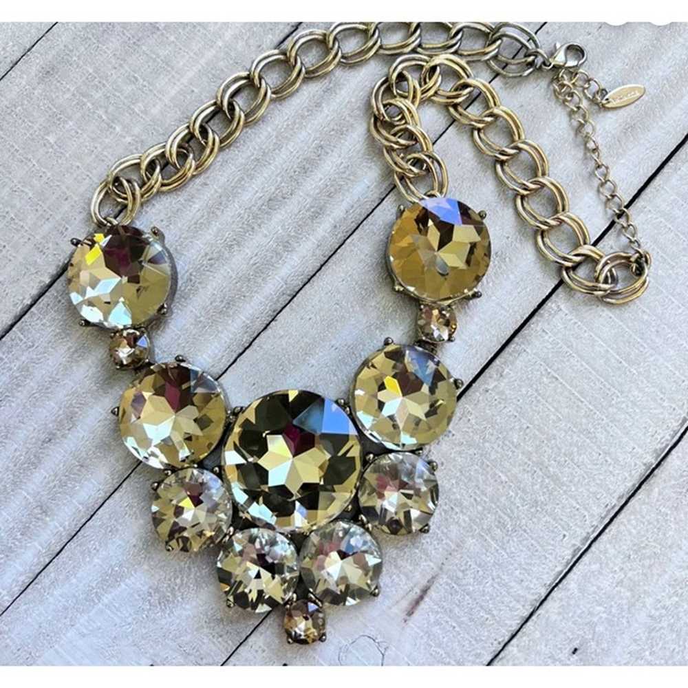 Vintage Natasha Statement Crystal Necklace -- 18" - image 10