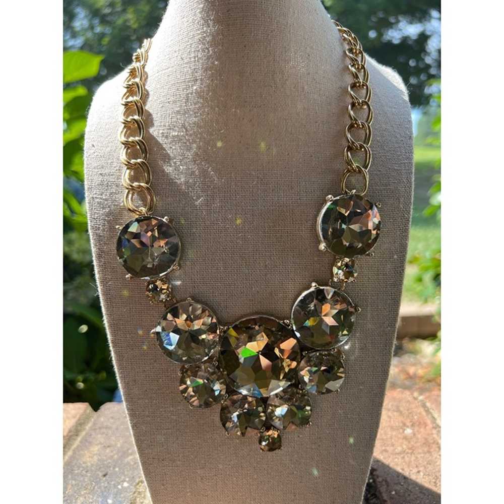 Vintage Natasha Statement Crystal Necklace -- 18" - image 1