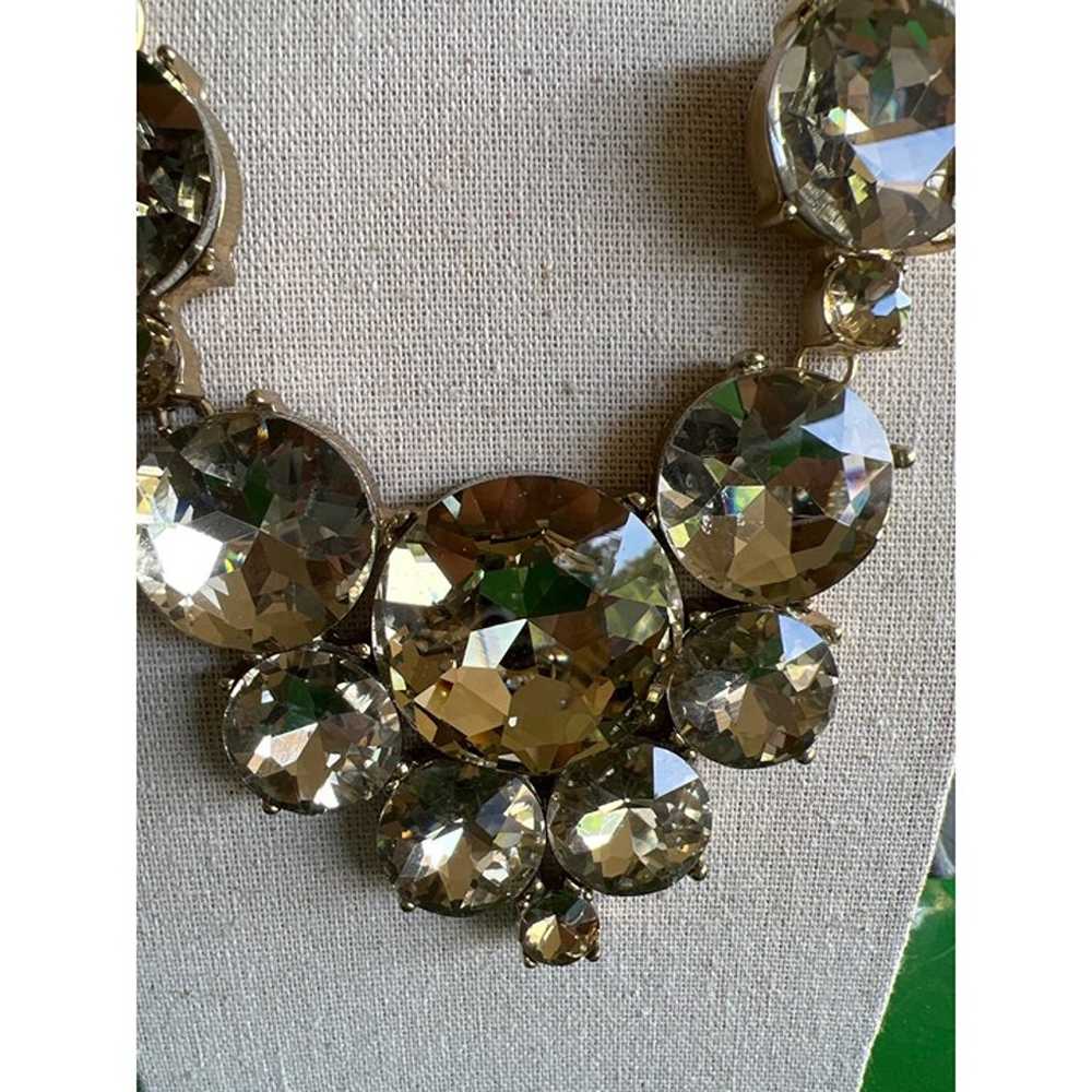 Vintage Natasha Statement Crystal Necklace -- 18" - image 3