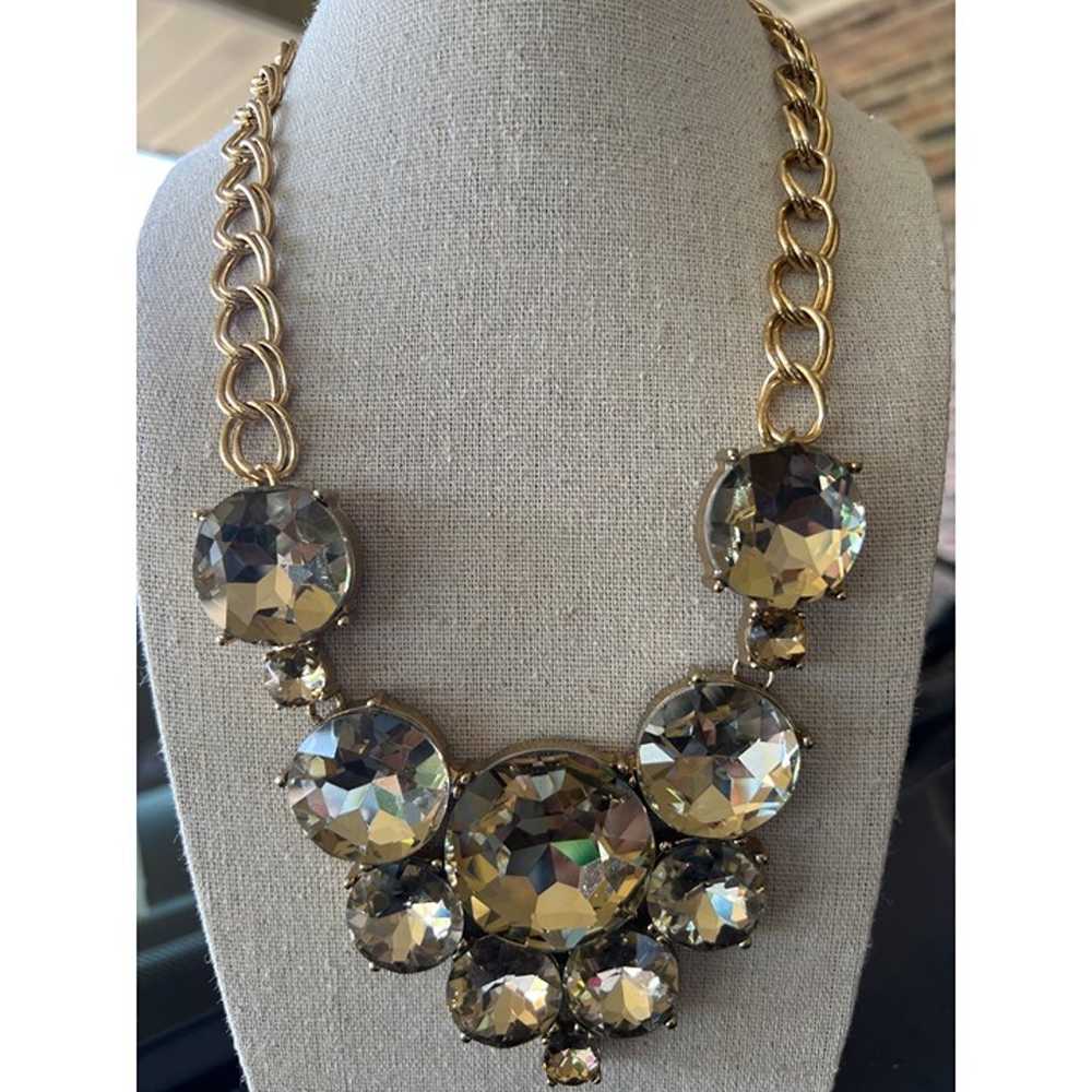 Vintage Natasha Statement Crystal Necklace -- 18" - image 4