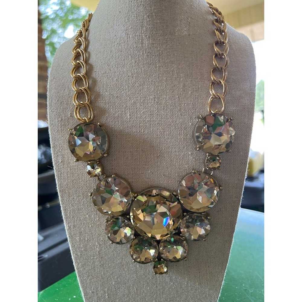 Vintage Natasha Statement Crystal Necklace -- 18" - image 5