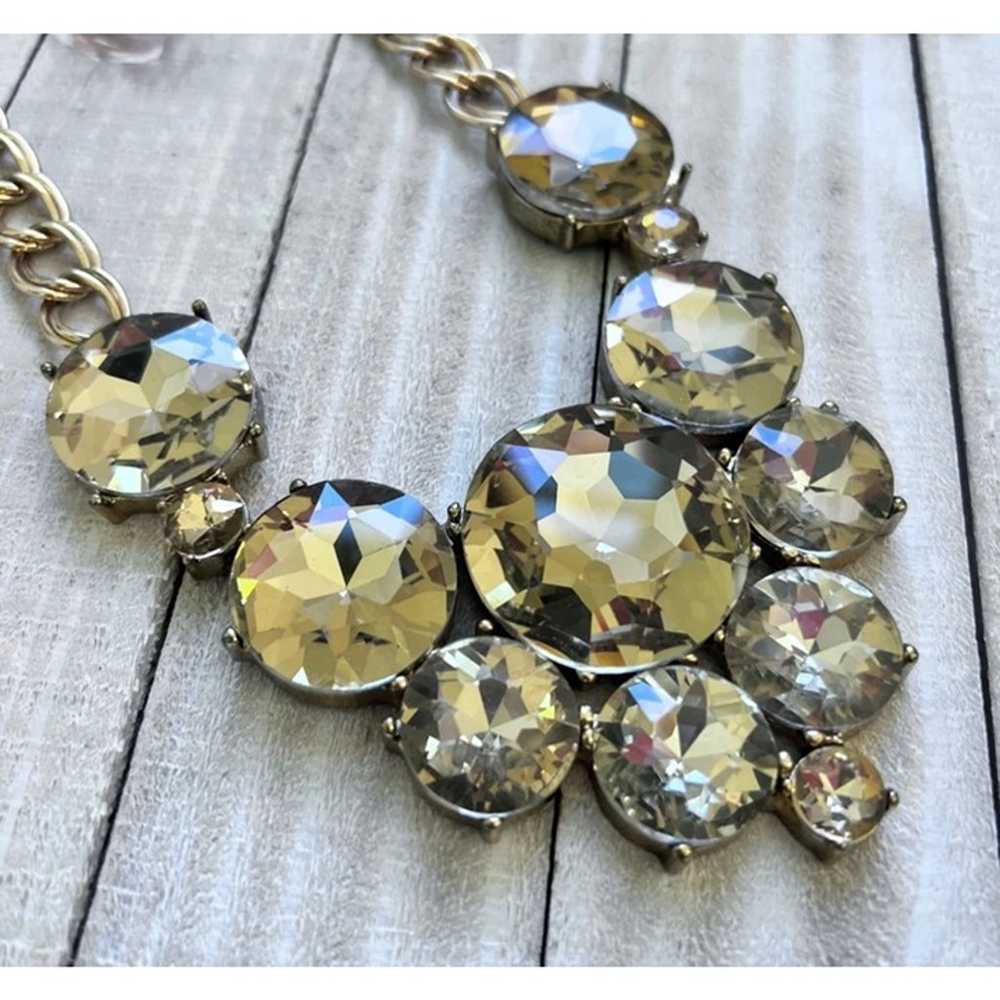 Vintage Natasha Statement Crystal Necklace -- 18" - image 8