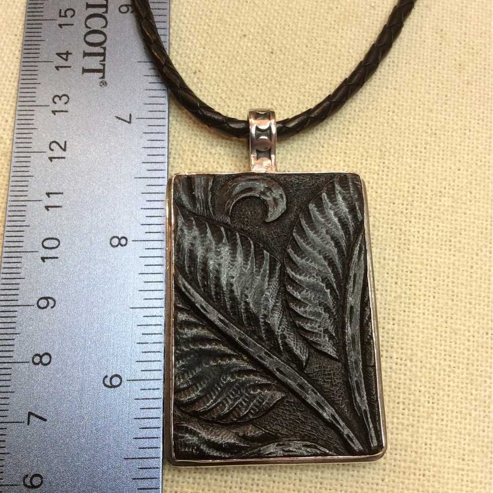 Silpada Rare Vintage Leather Necklace - image 10