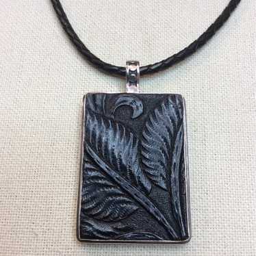 Silpada Rare Vintage Leather Necklace - image 1