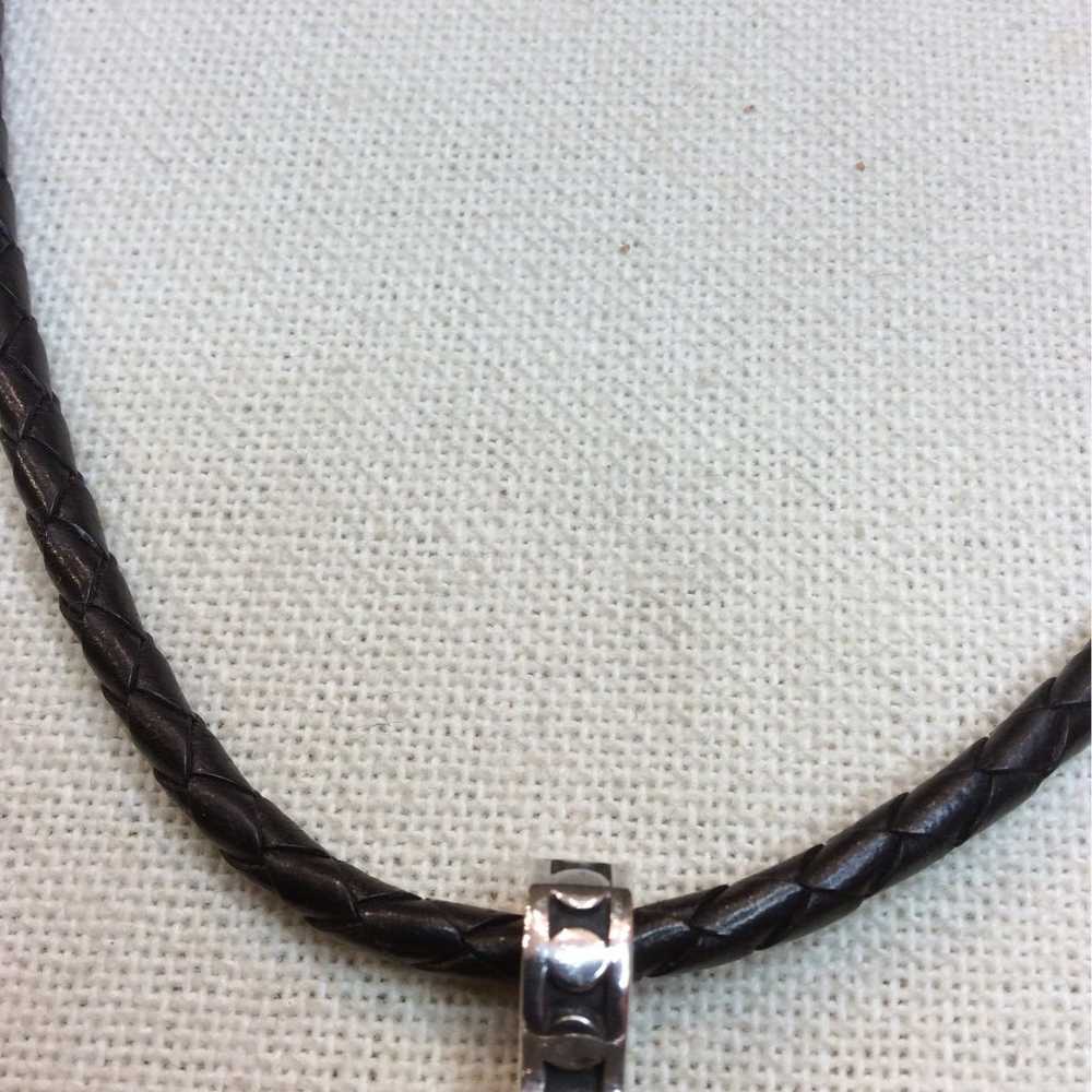 Silpada Rare Vintage Leather Necklace - image 3