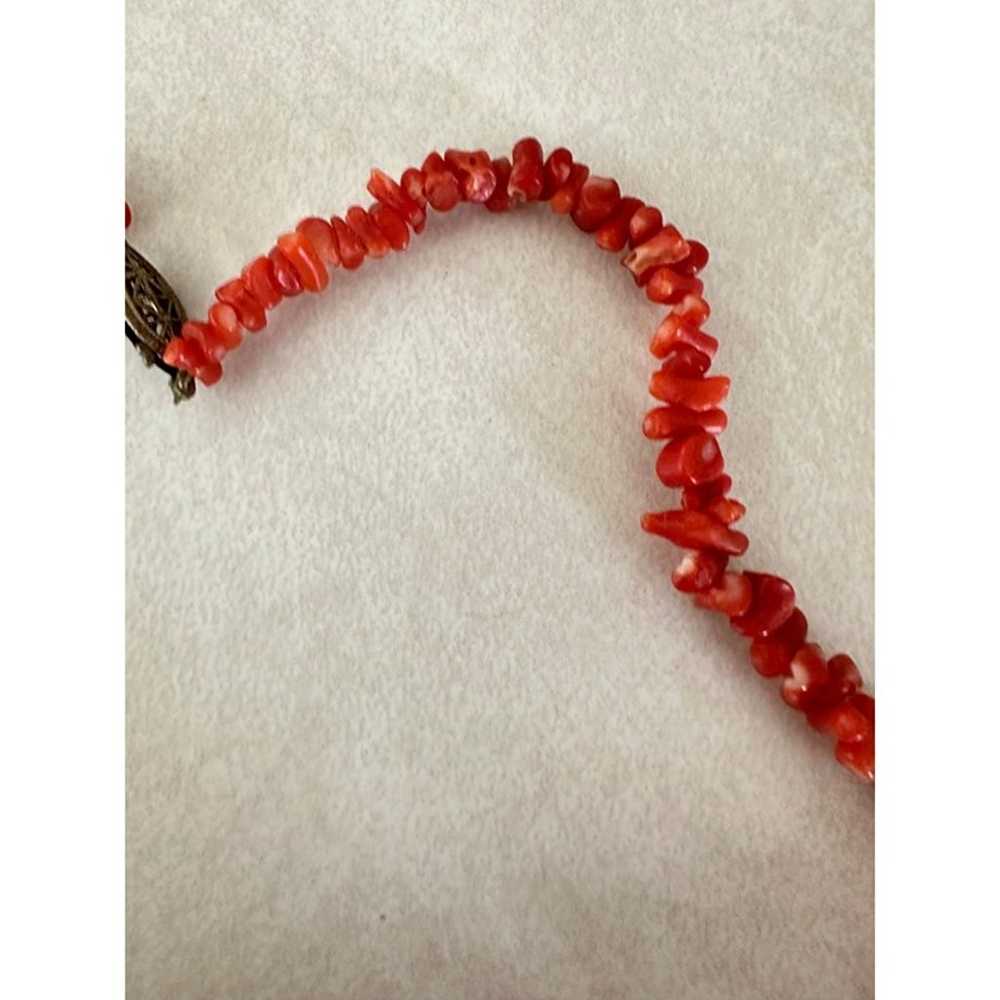 Vintage red orange graduated coral branch beads b… - image 5