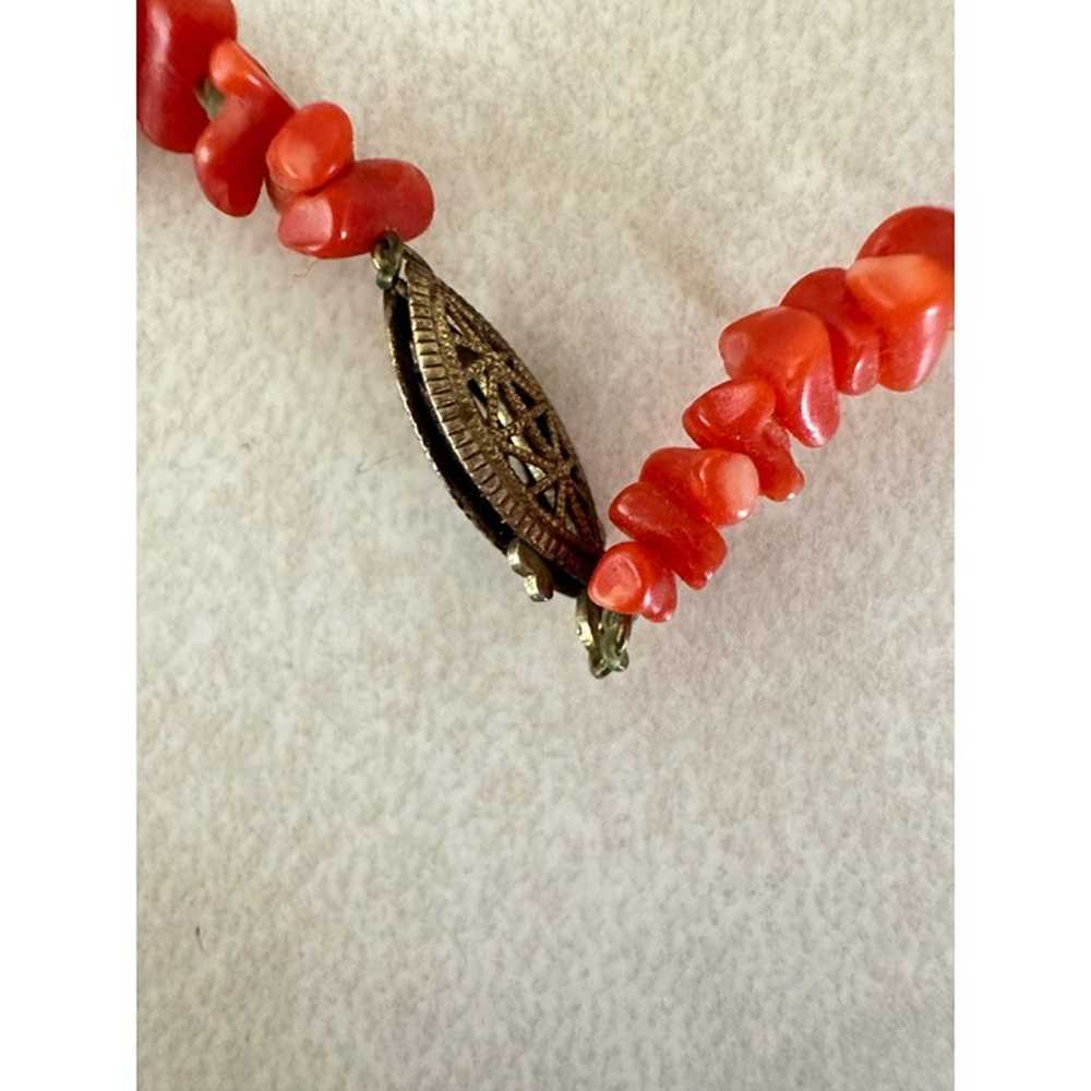 Vintage red orange graduated coral branch beads b… - image 6