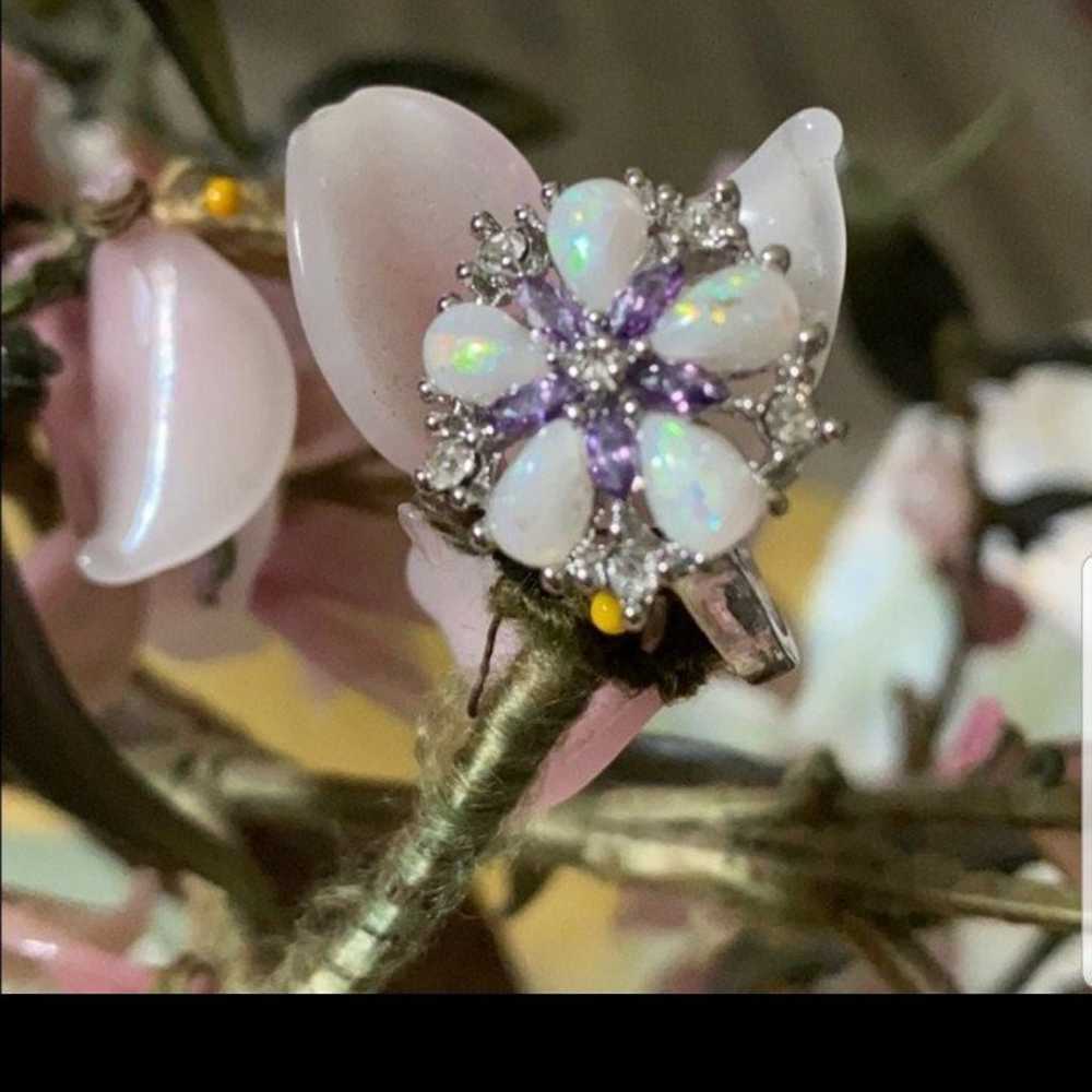 Vintage Natural Australian & Amethyst with CZ'S F… - image 2