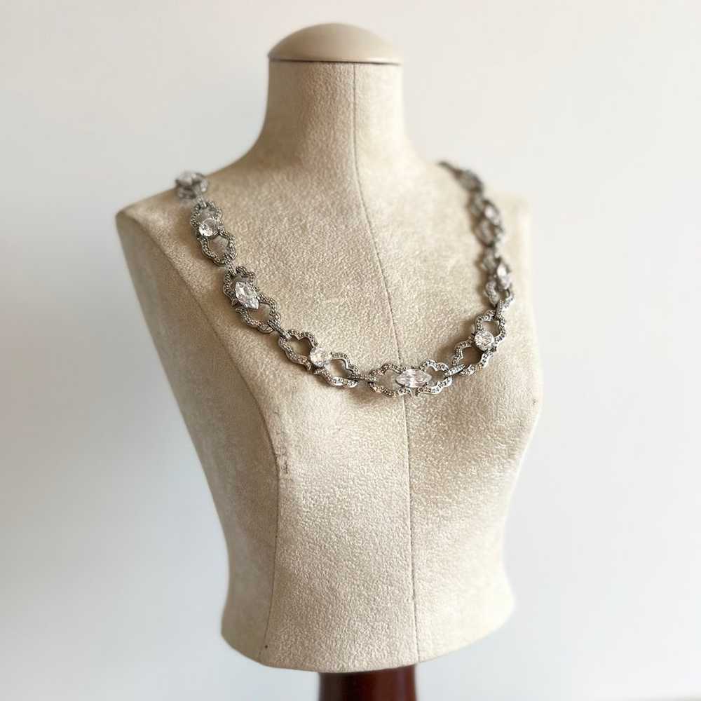 Vintage Carolee Austrian Crystal Pavé Necklace - image 2