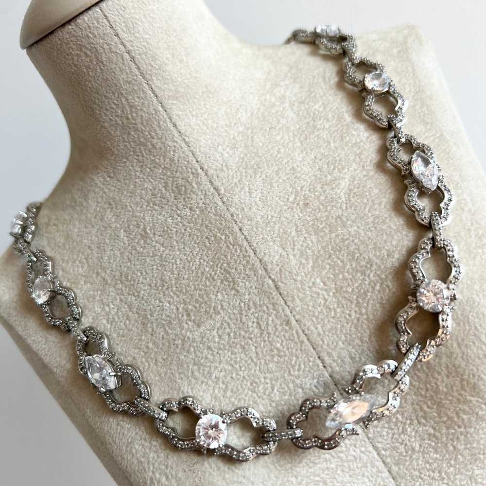 Vintage Carolee Austrian Crystal Pavé Necklace - image 4