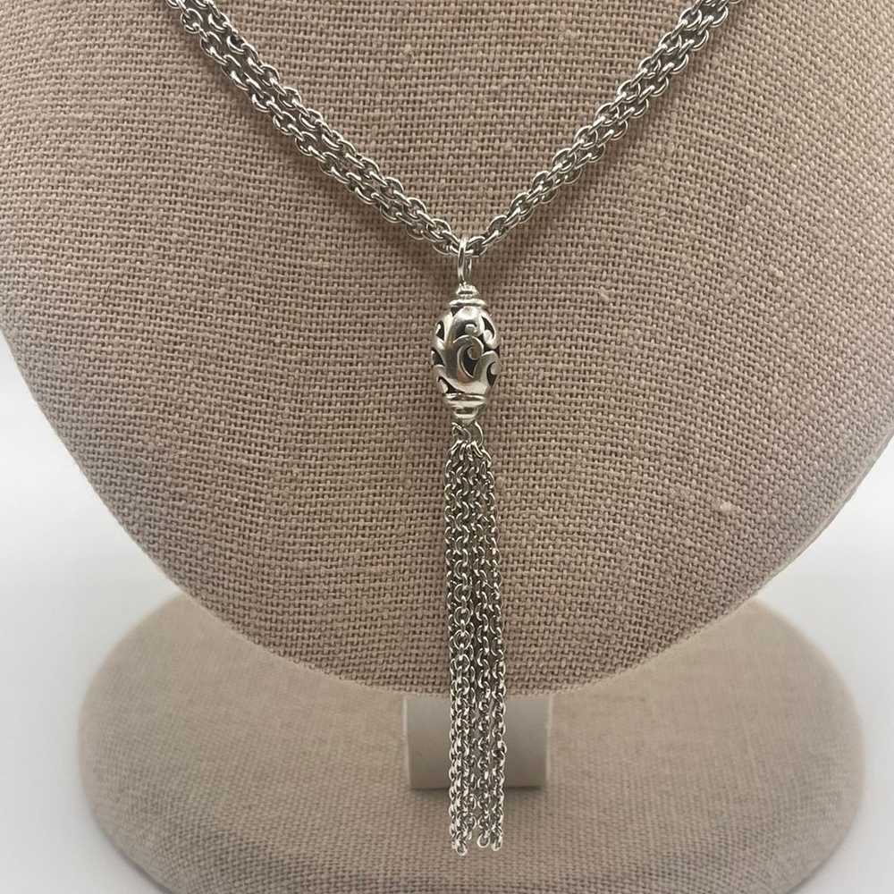 Lois Hill Sterling Silver Tassel Necklace - image 2