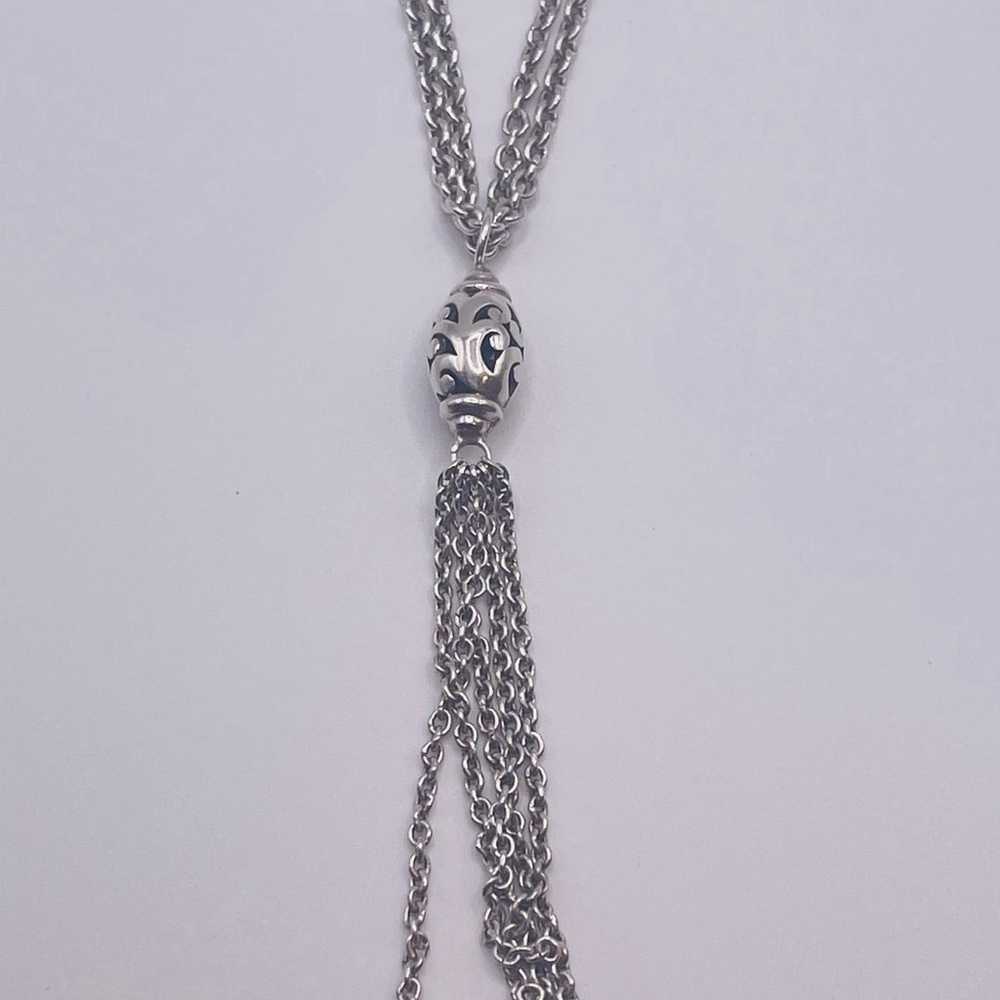 Lois Hill Sterling Silver Tassel Necklace - image 7