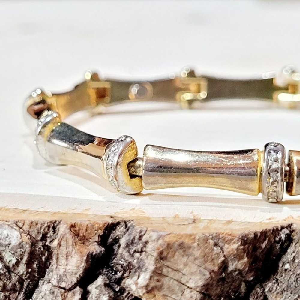 Gold & silver tone magnetic bracelet - image 2