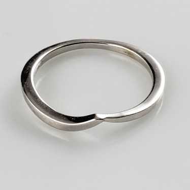 14KT White Gold Modernist Band - image 1