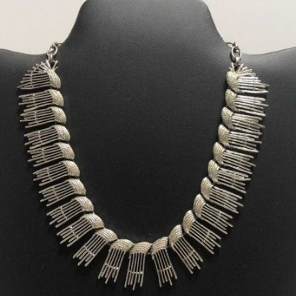 Sarah Coventry Silver Tone Necklace & Bracelet Set - image 2