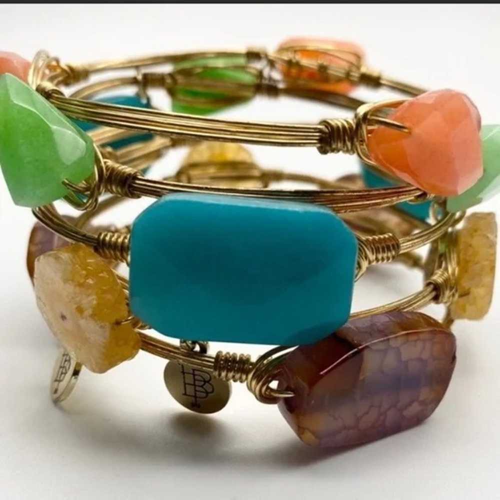 5 BOURBON AND BOWEties stacking Bangle Bracelets - image 2