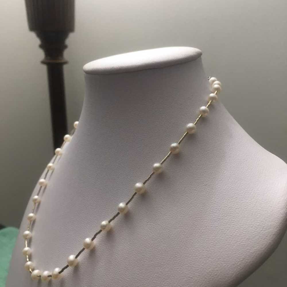 Natural Culture Pearls Vintage Necklace - image 3