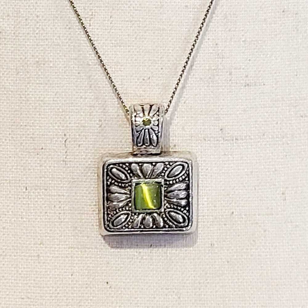 Vintage square pendant,w/earrings - image 1