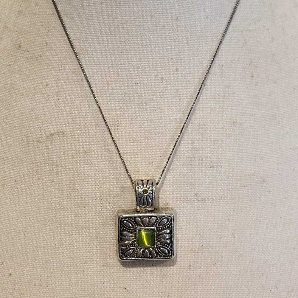 Vintage square pendant,w/earrings - image 5