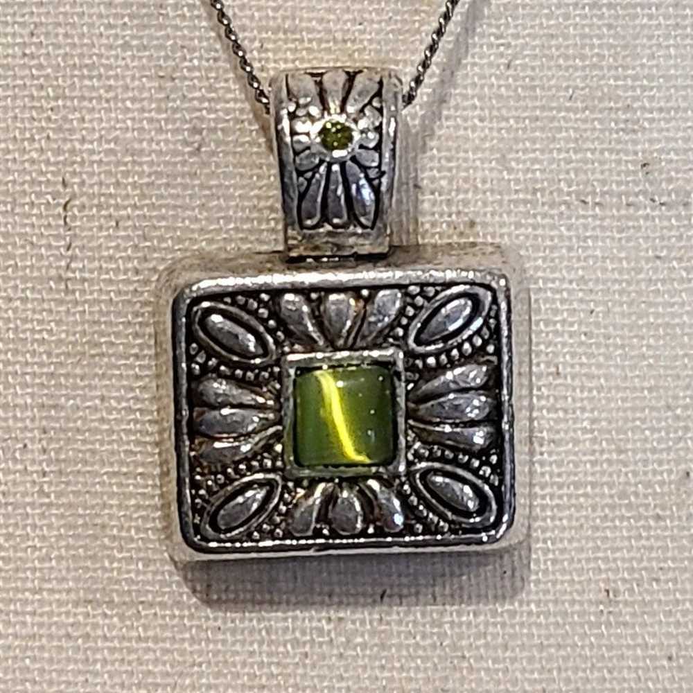 Vintage square pendant,w/earrings - image 8