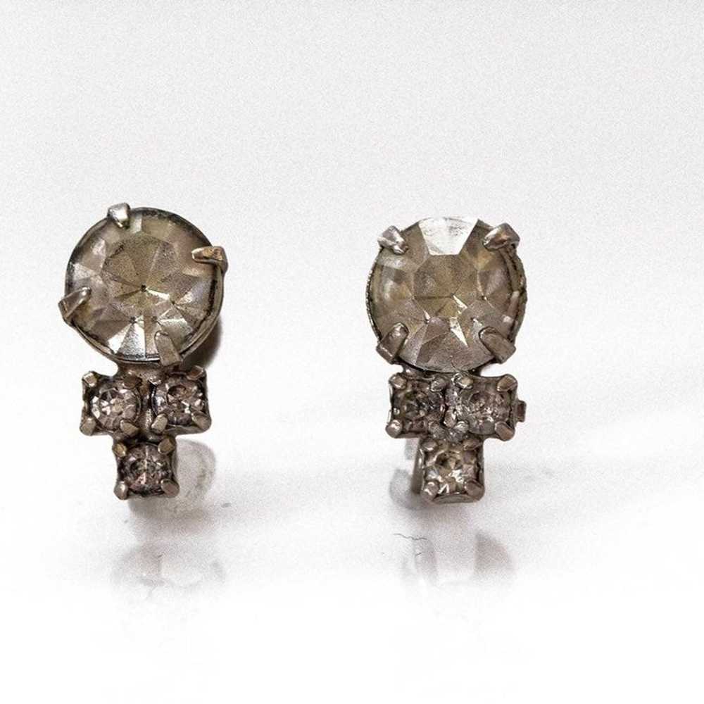 Vintage Simulated Diamond Earrings - image 1