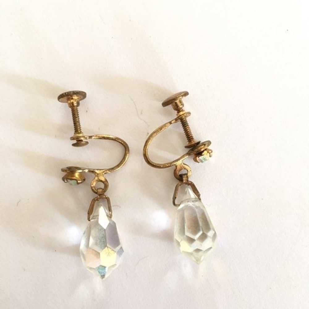 crystal tear drop earrings - image 2